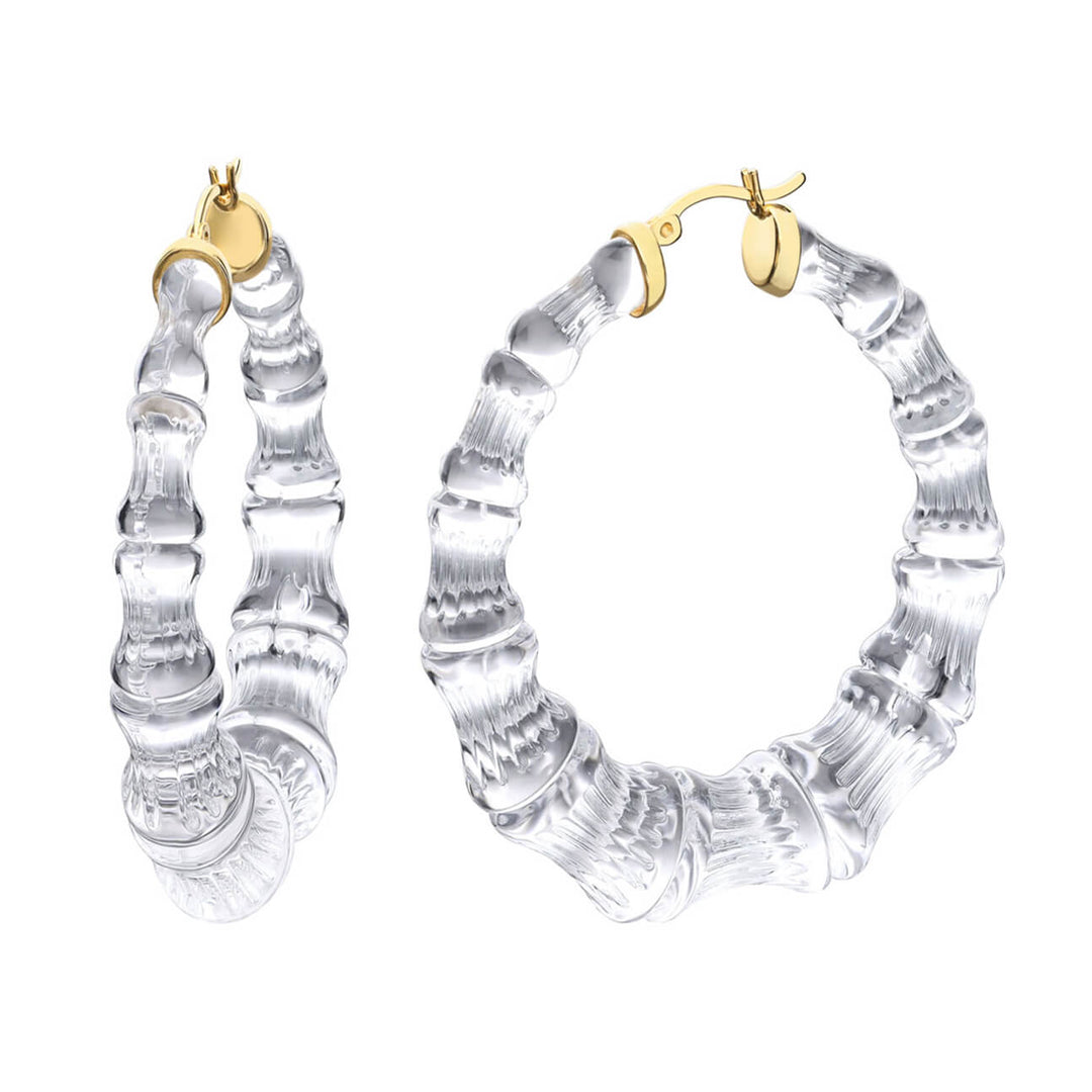 Clear Bamboo Hoops