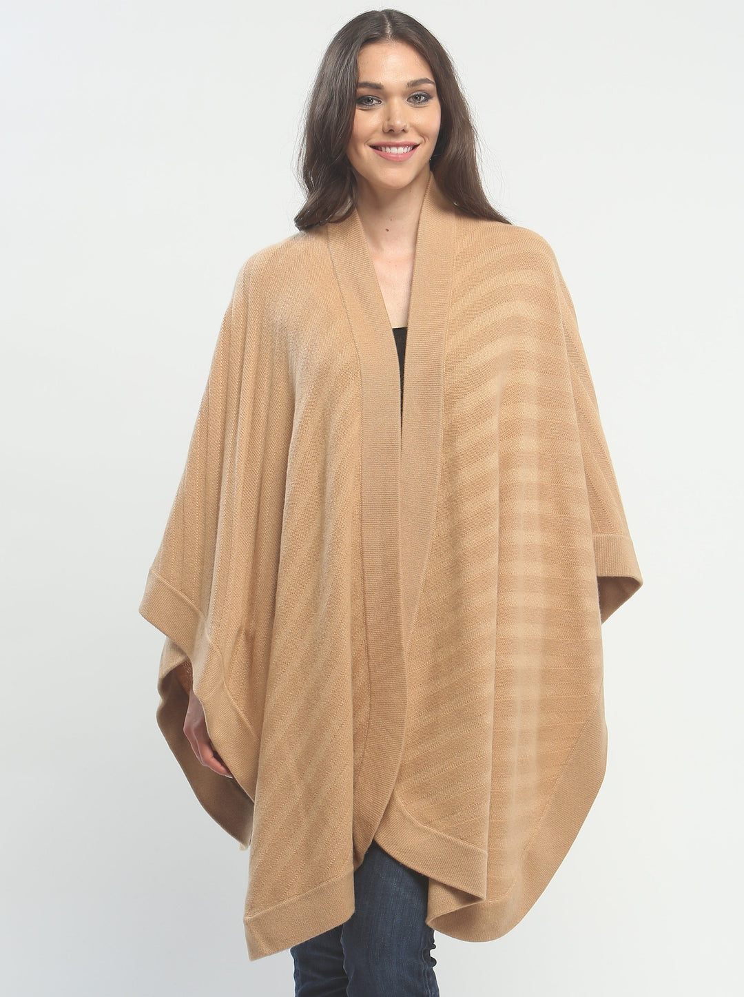 Embossed Bias Striped Oversized Wrap