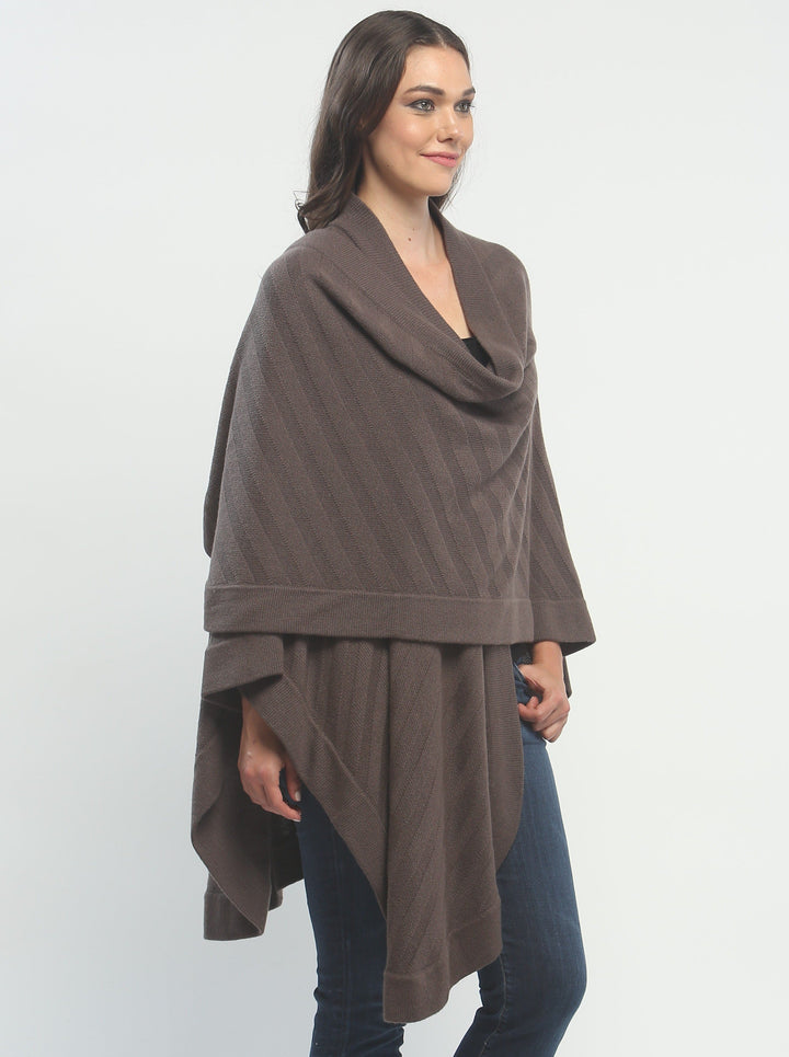 Embossed Bias Striped Oversized Wrap