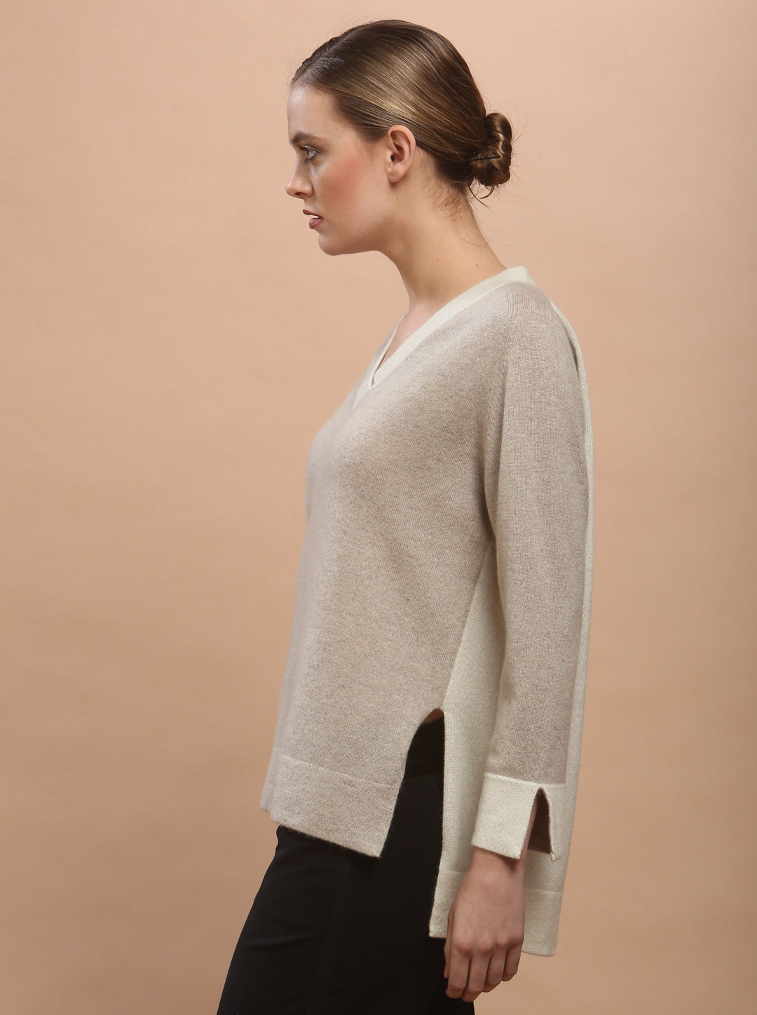 Color Block V Neck