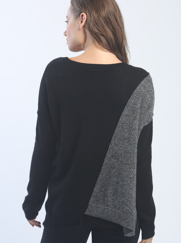 Color Block V Neck