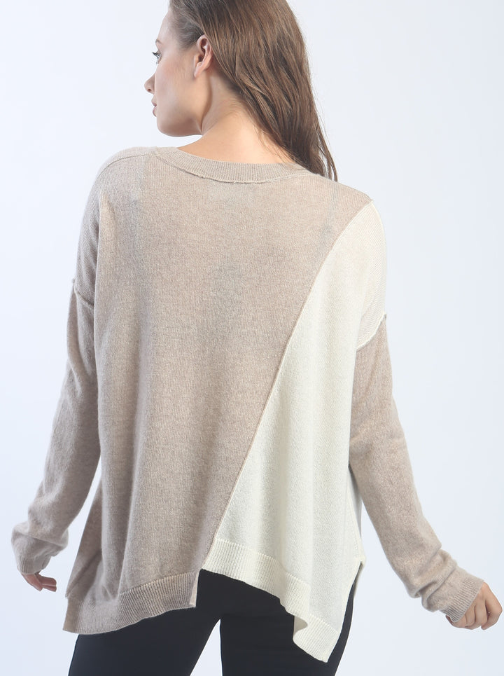 Color Block V Neck