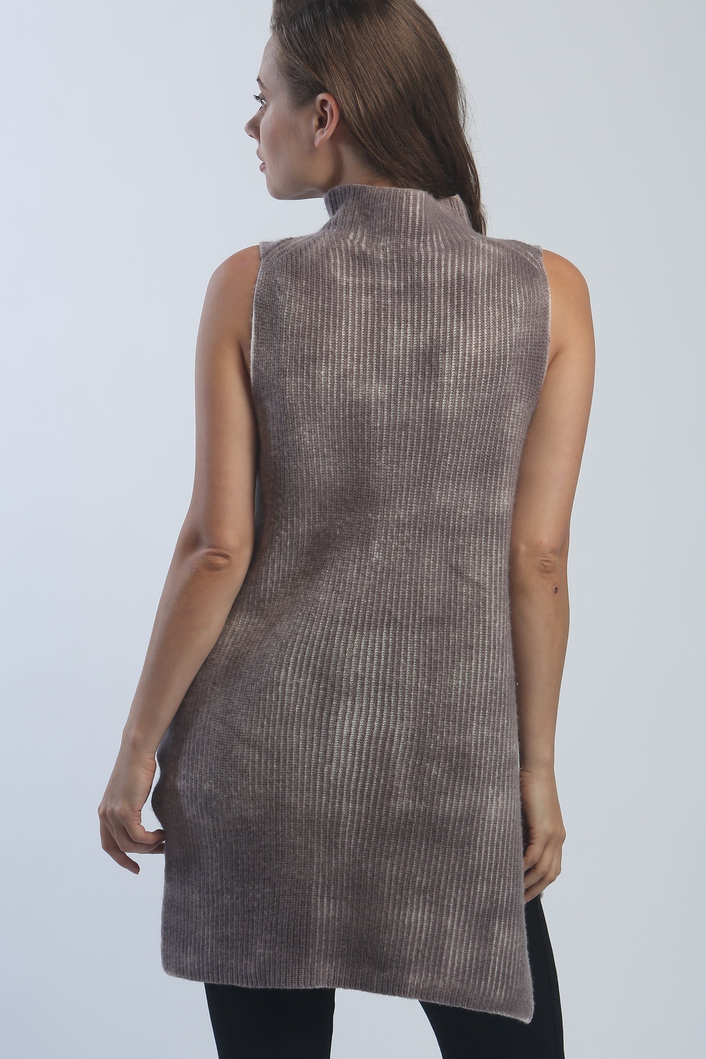 Hand Painted Ribbed Sleeveless Pullover