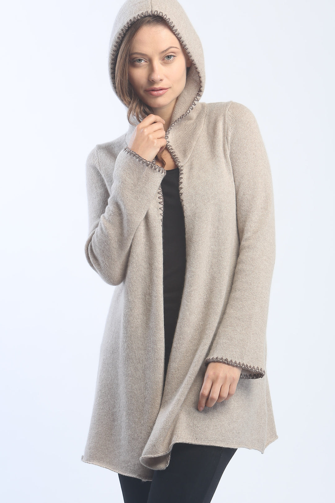 Love &amp; Beautiful Contrast Stitched Hoodie