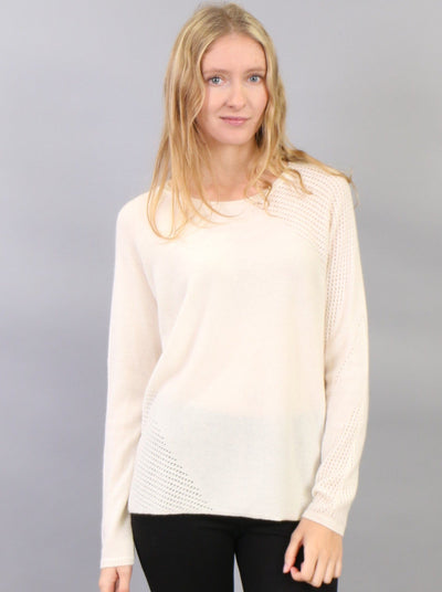 Pointelle Accented Pullover