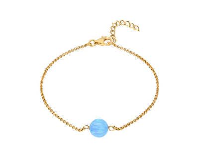 Solitaire Blue Opal Bracelet