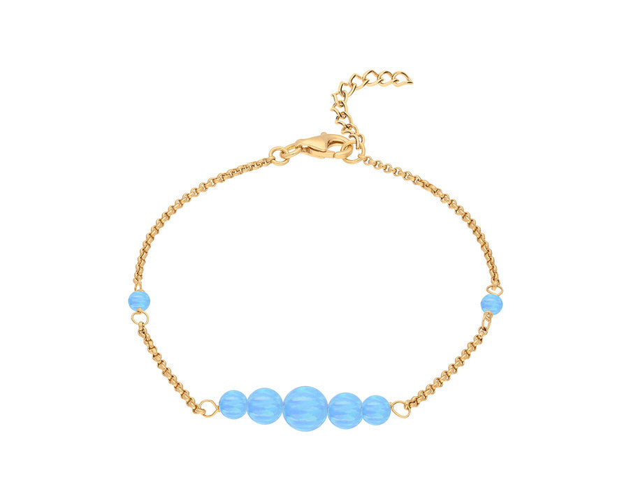 Graduated Blue Opal Bracelet