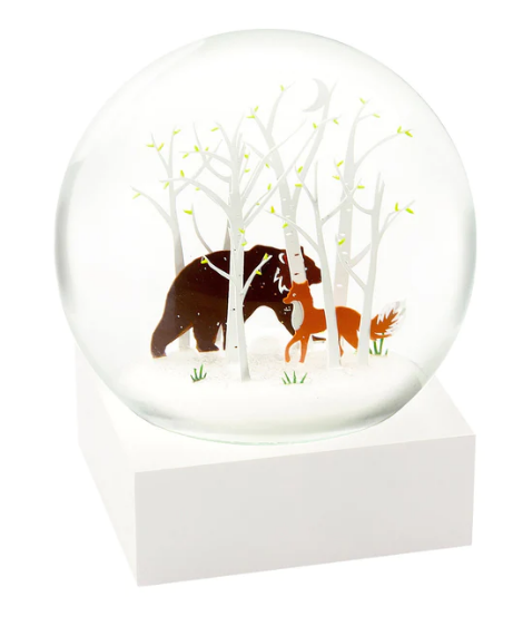 Fox and Bear Snow Globe