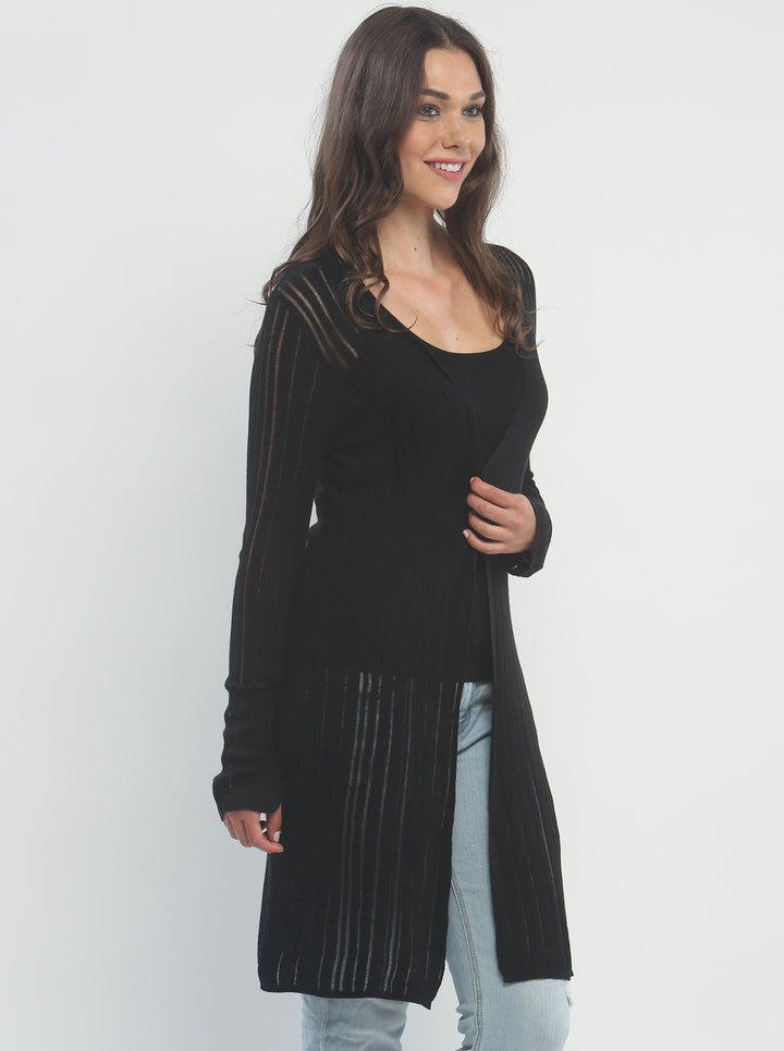 Semi Sheer Striped Duster