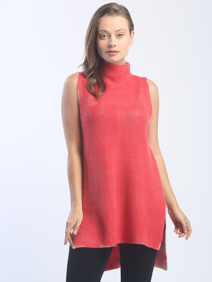 Hand Painted Ribbed Sleeveless Pullover