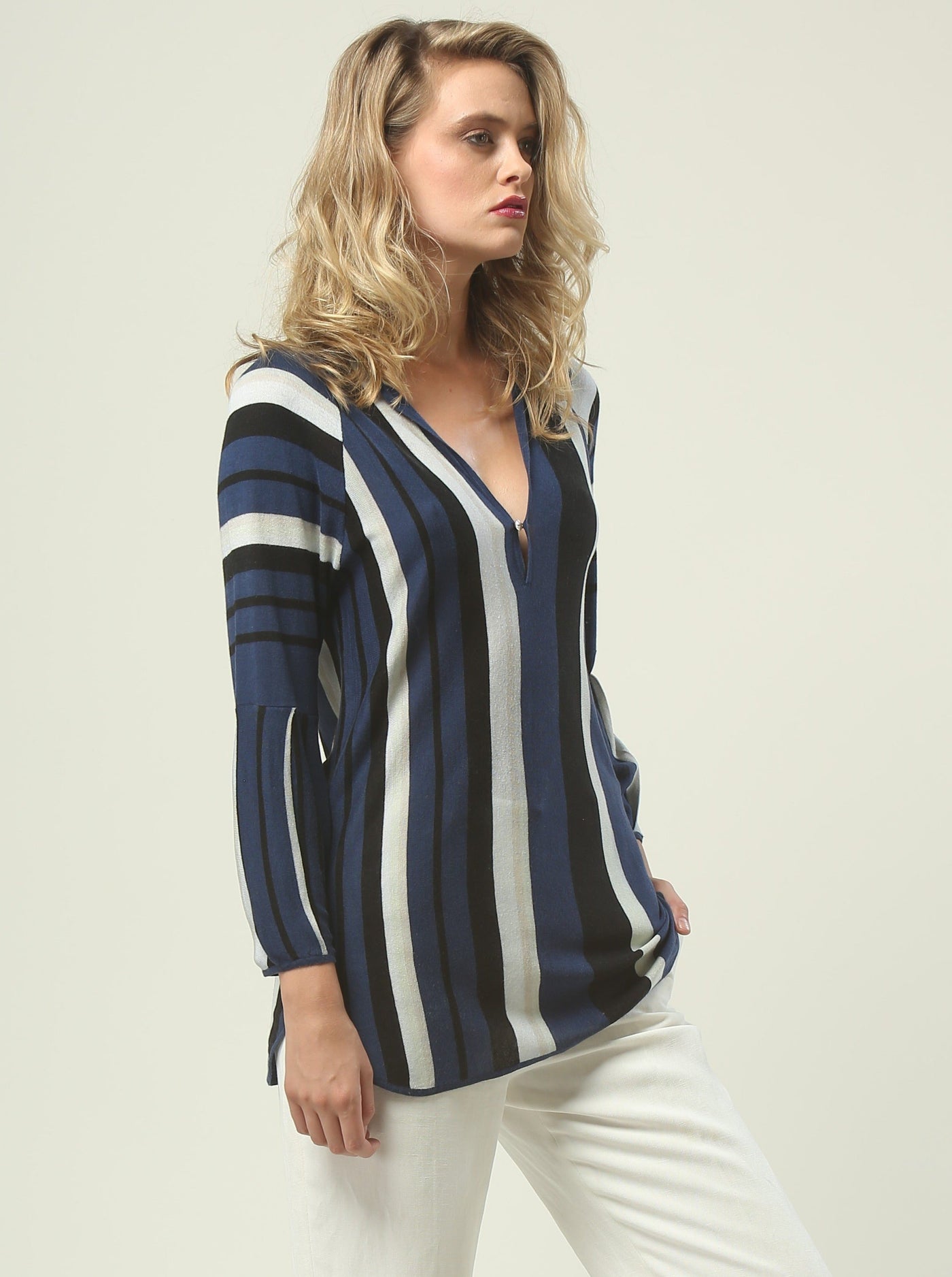 Multi-Color Stripe Tunic