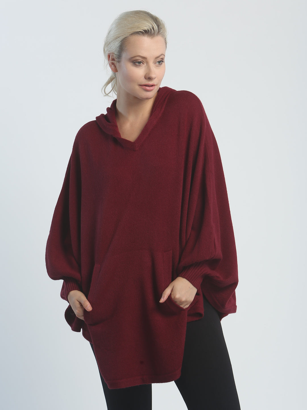 Kangaroo Pocket Hooded Poncho