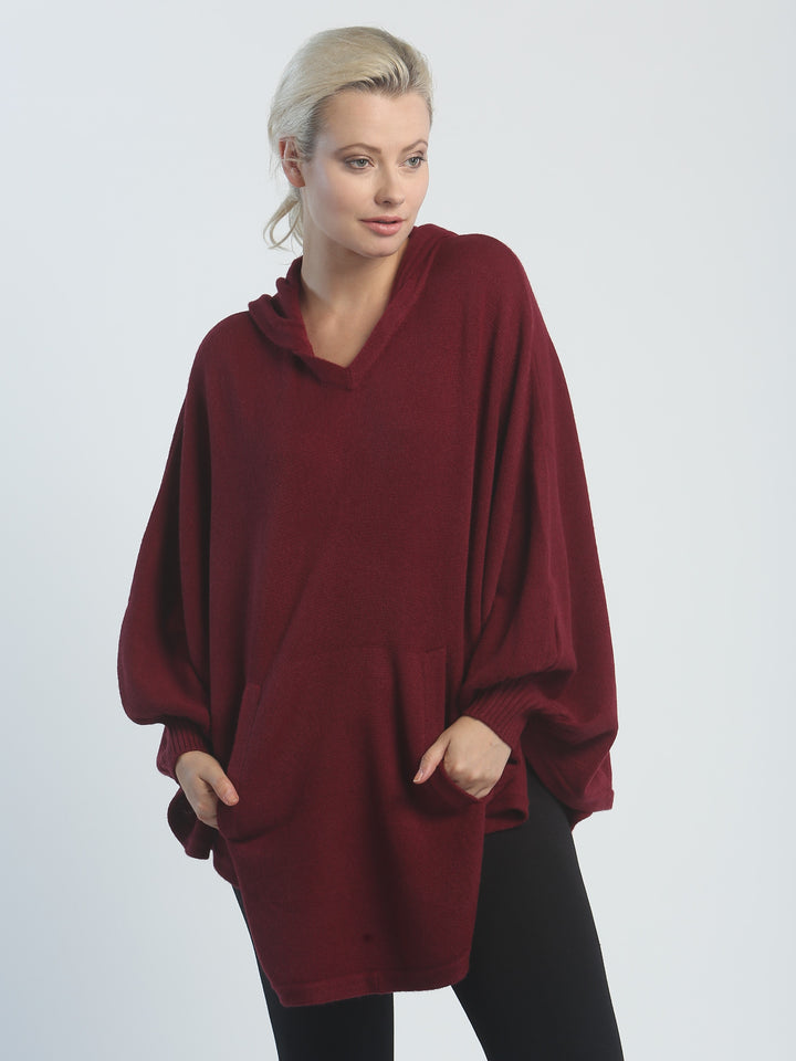 Kangaroo Pocket Hooded Poncho