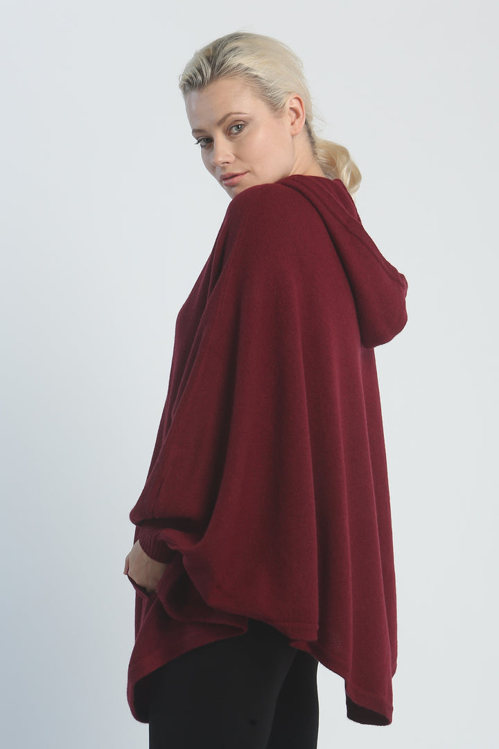 Kangaroo Pocket Hooded Poncho