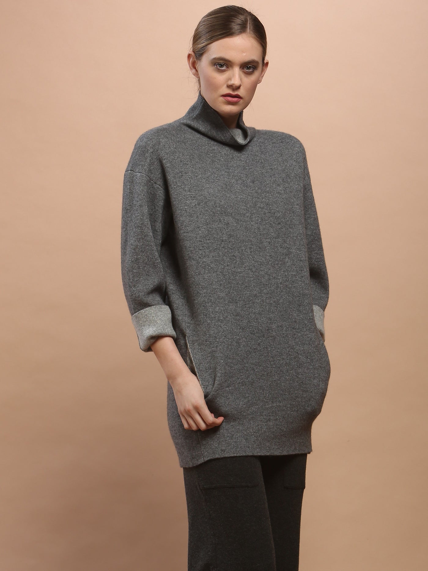 Two-Tone Double-Face Tunic