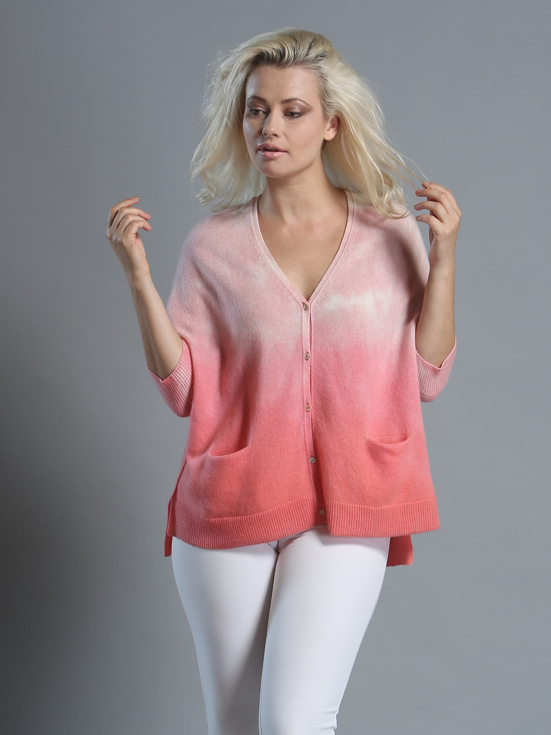 Hand Dye Slouchy Cardigan