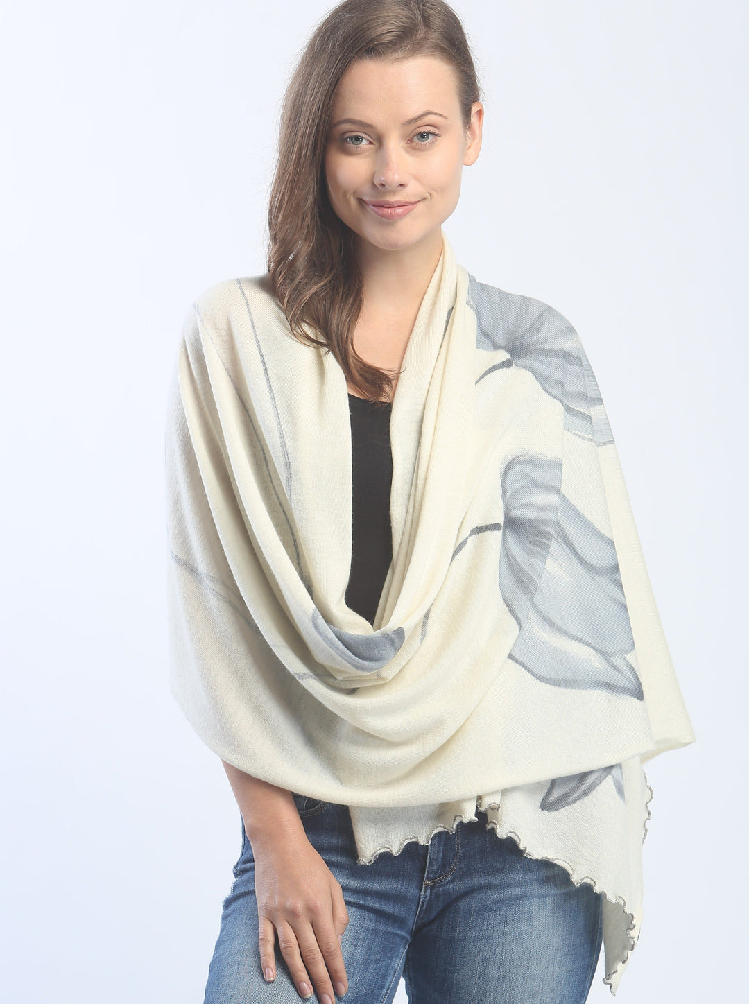 Hand Painted Tulip Shawl