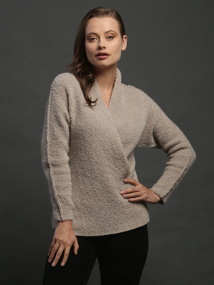 Textured Cross Pullover