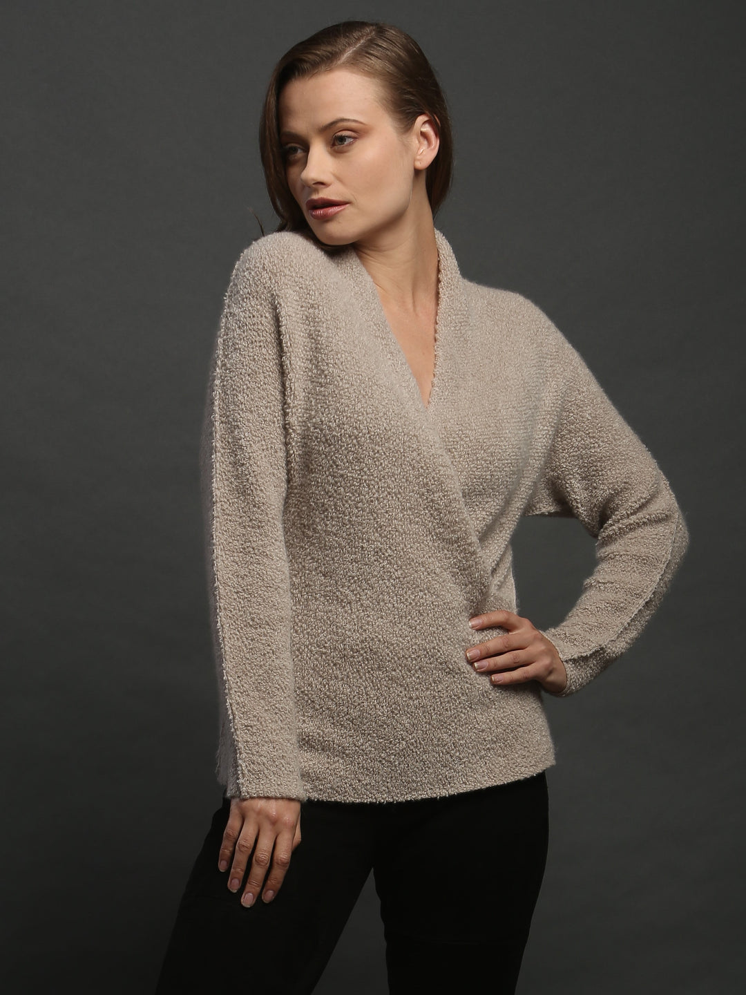 Textured Cross Pullover