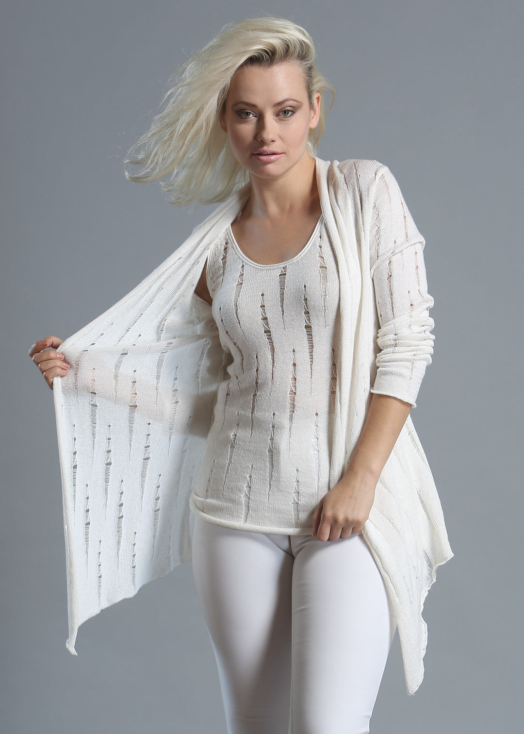 Novelty Stitch Open Front + Novelty Stitch Shell