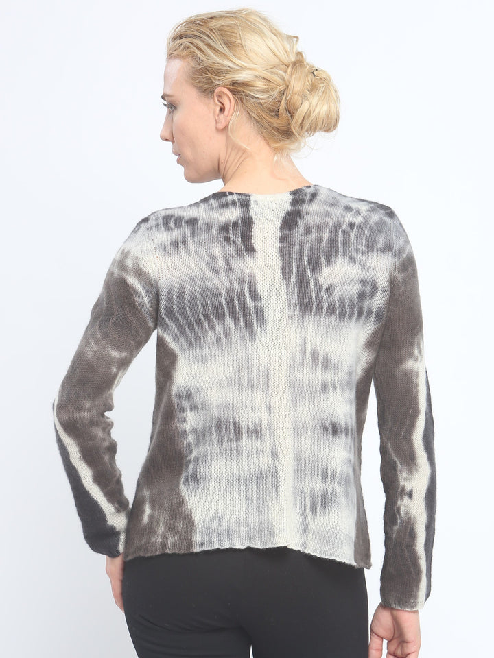 Hand Dye Crewneck Cardigan