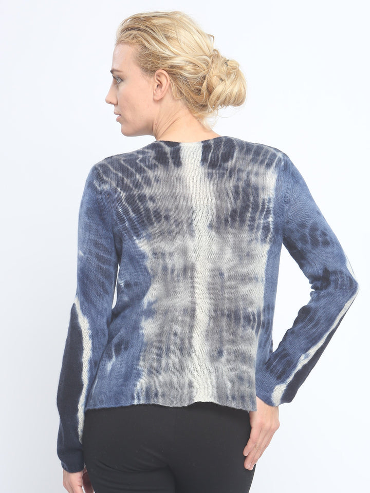 Hand Dye Crewneck Cardigan