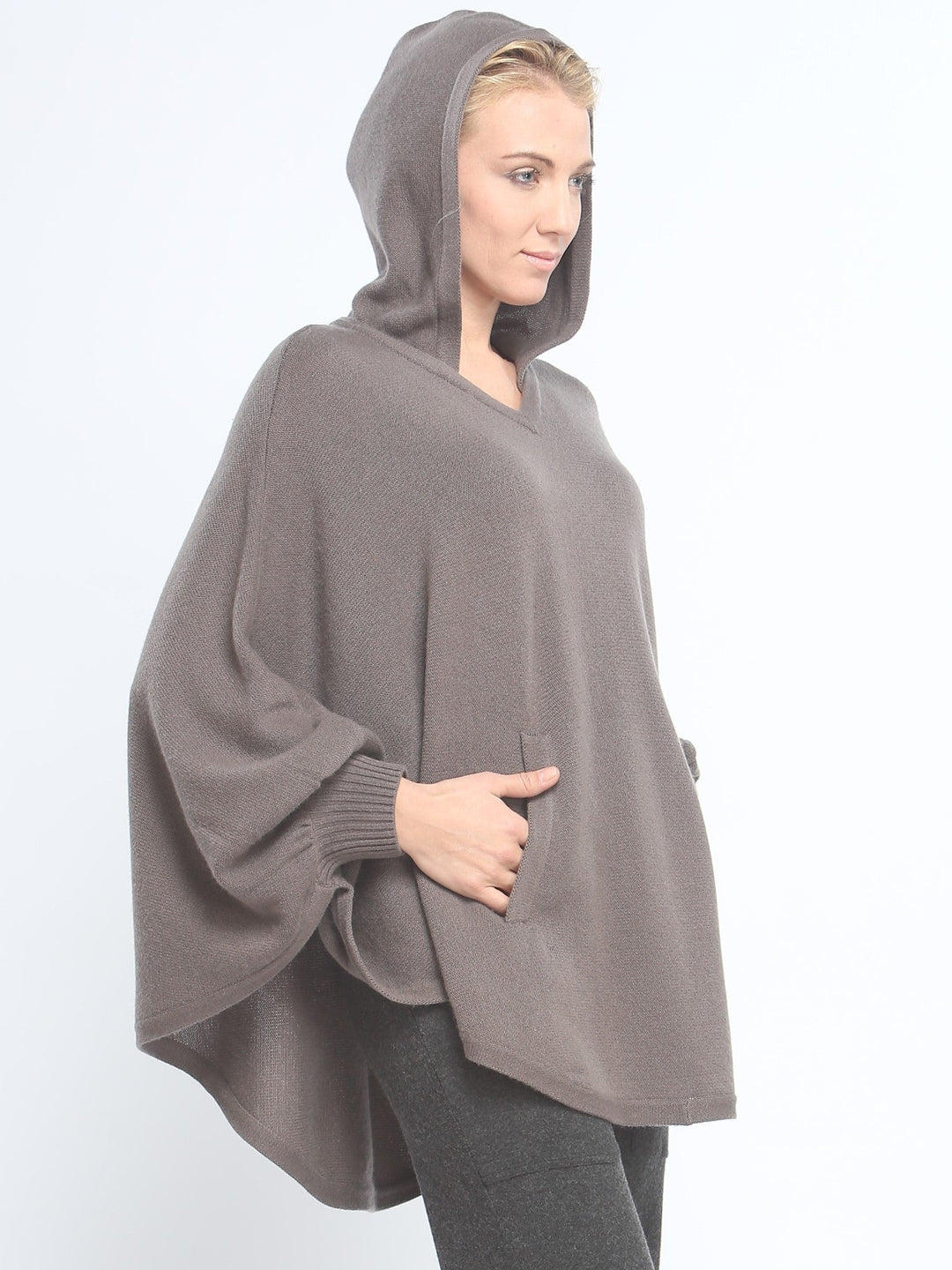 Kangaroo Pocket Hooded Poncho