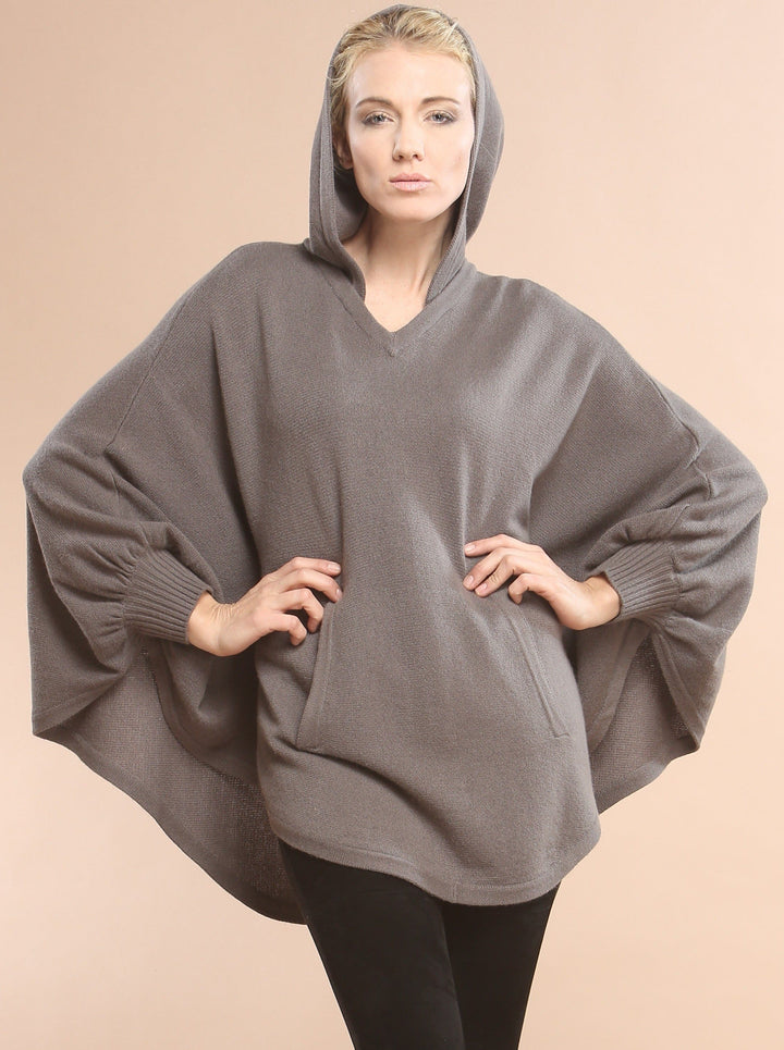 Kangaroo Pocket Hooded Poncho