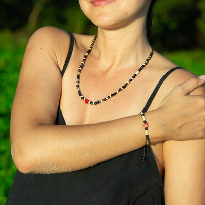 Tagua Heart Necklace & Bracelet Set