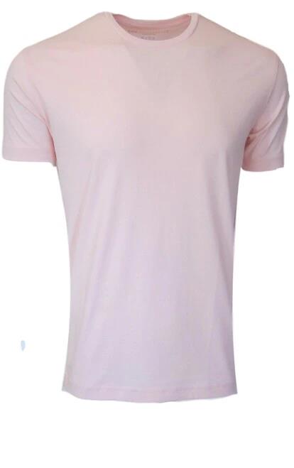 Luxury Crew-Neck Short Sleeves Pima Cotton Mens Tshirt Pink
