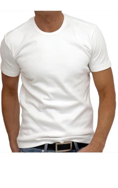 Luxury Crew-Neck Short Sleeves Pima Cotton Mens Tshirt White