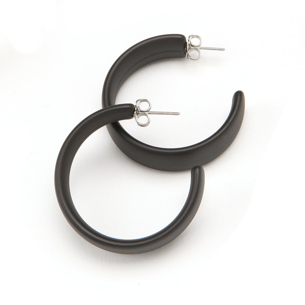 Camille Barile Resin Earring Matte Black