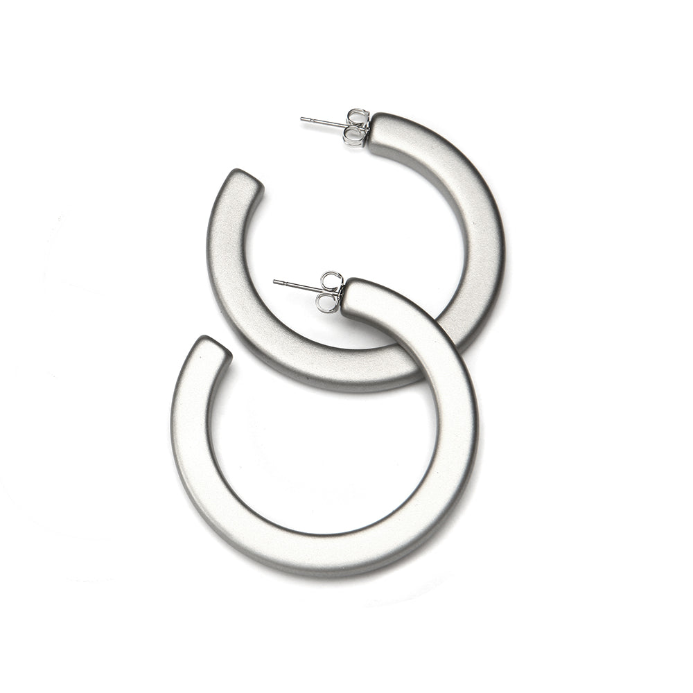 Remy Barile Resin Earring Silver