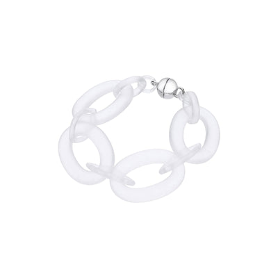 frosted Oval & Marquis Lucite Bracelet