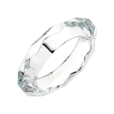 Clear Faceted Bangle
