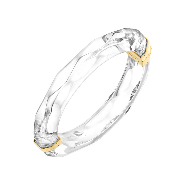 Thin Faceted Lucite Bangle CLEAR