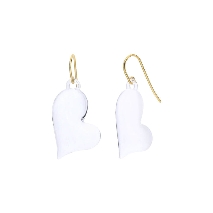 CLEAR Lucite Heart Drop Earrings