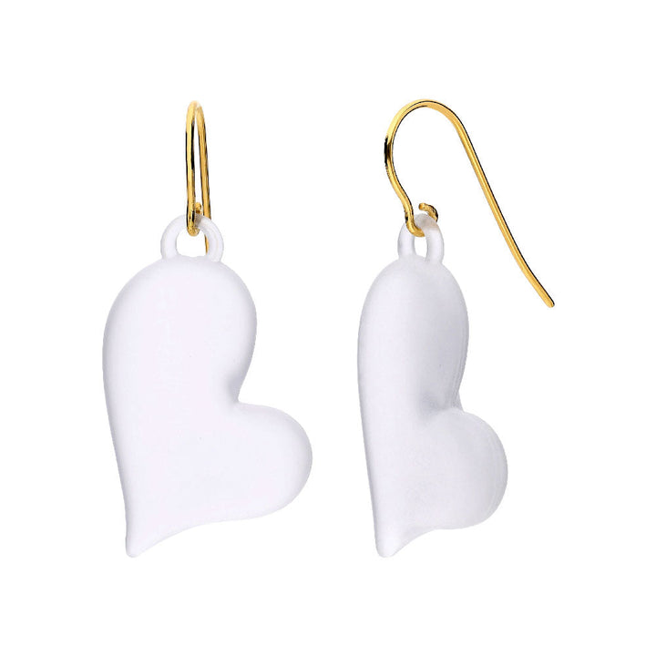 Lucite Heart Drop Earrings