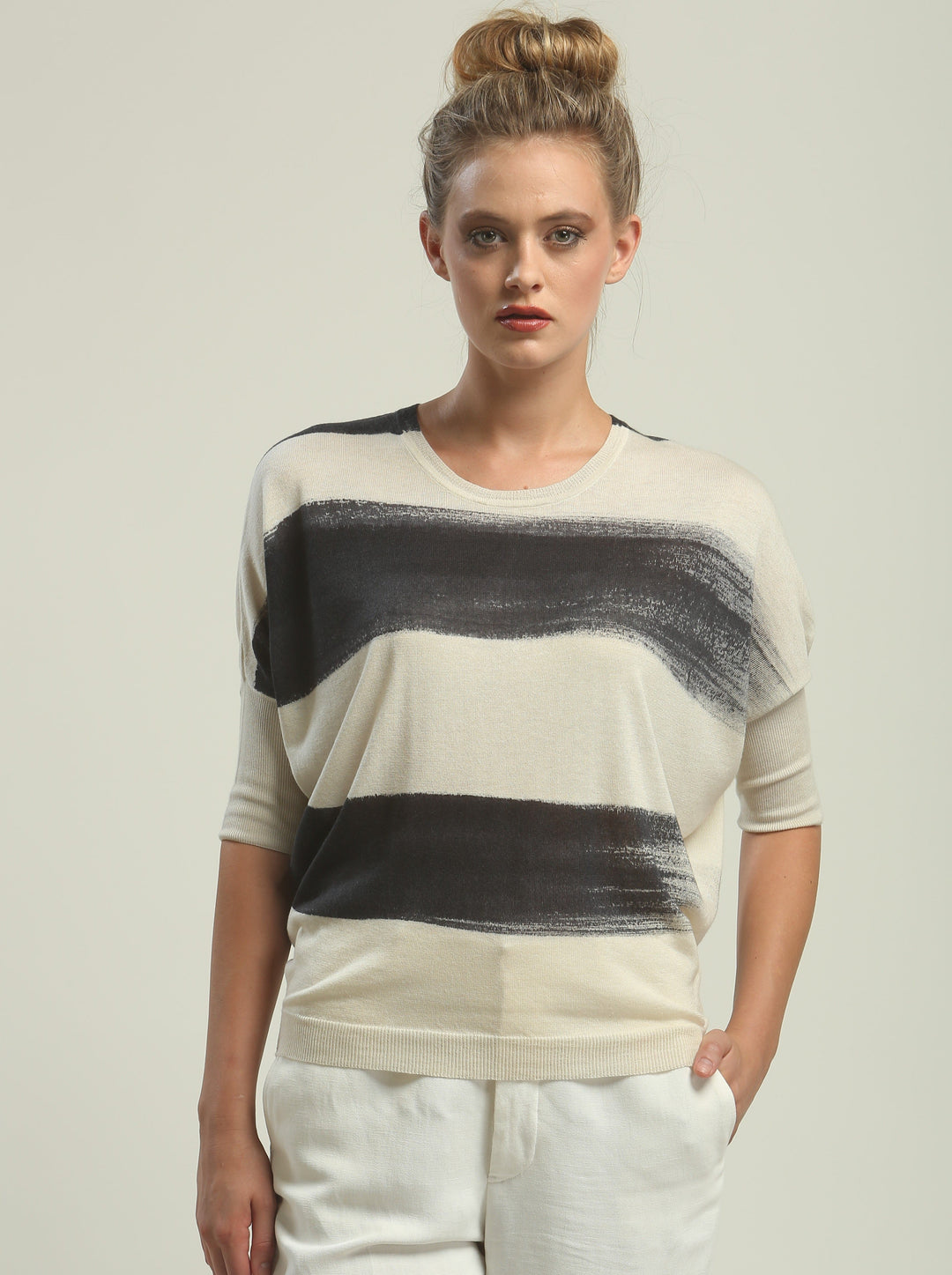 Hand Painted Batwing Pullover