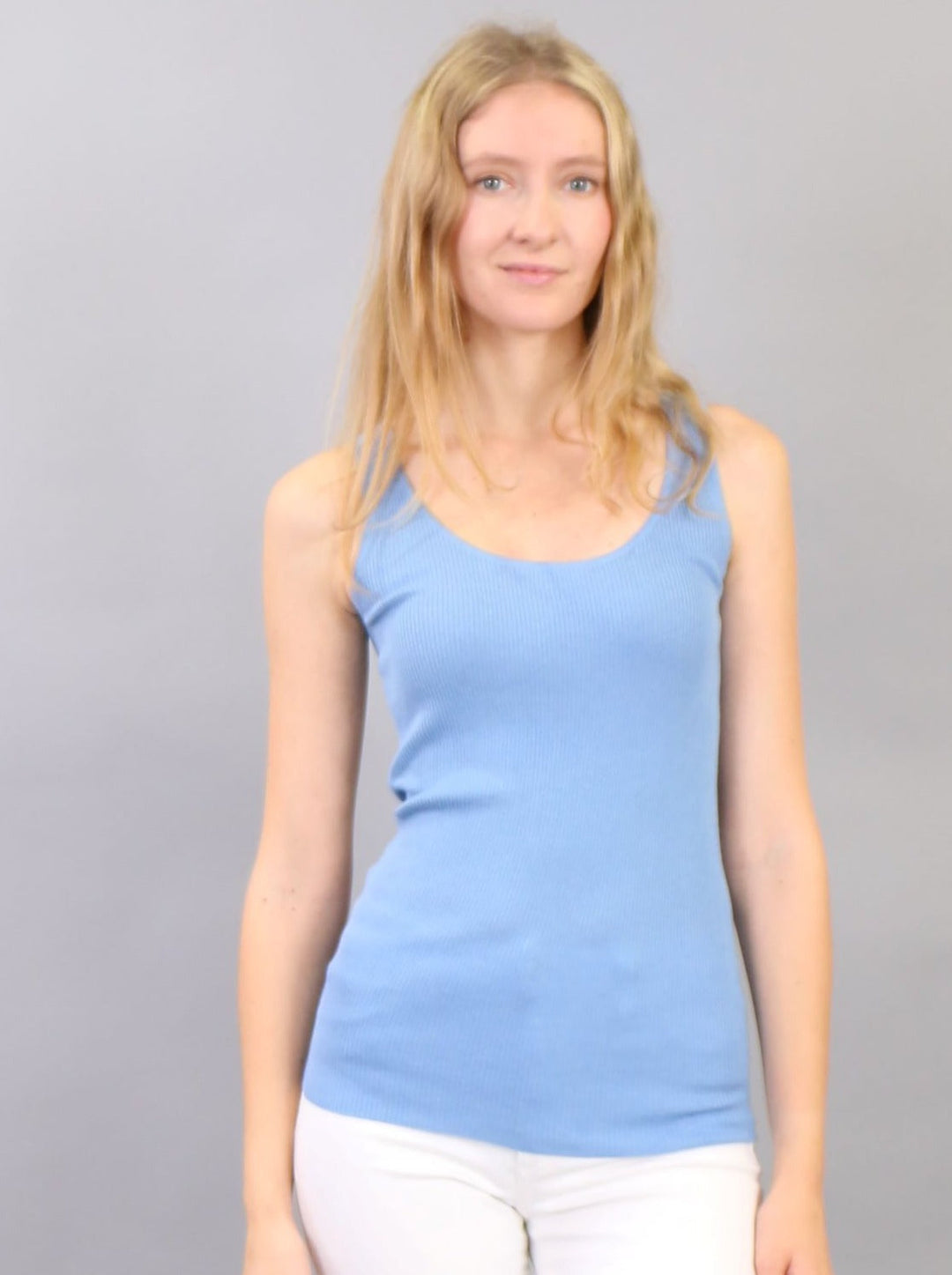 Silk Ribbed Tank Top
