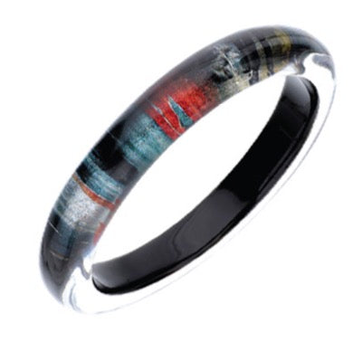 BF68442 - 12mm Rounded Slip On Printed Bangle