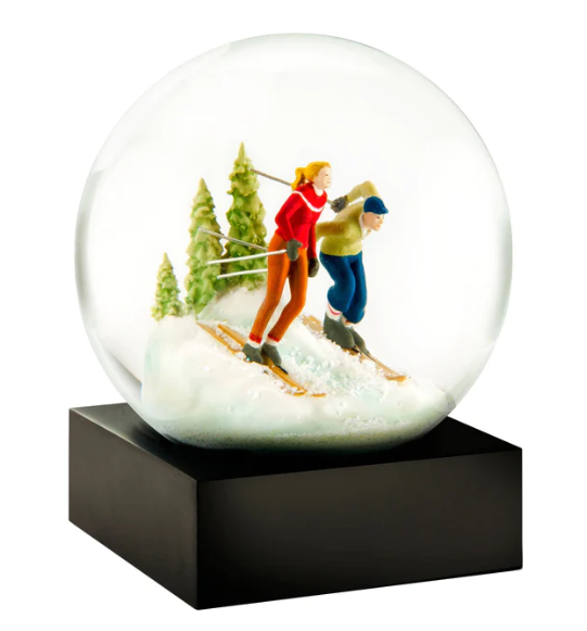 Skiers Snow Globe