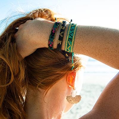 Taj LOVE Bracelet - Turquoise &amp; Black - Love is Project