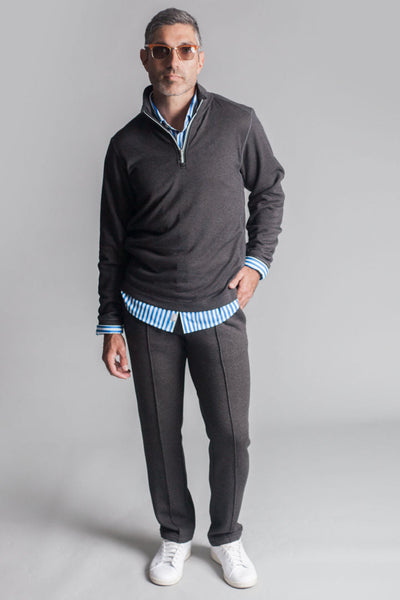 Buki's 'Voey' Leisure Suit - Half Zip Pullover and Jogger Pant in charcoal gray