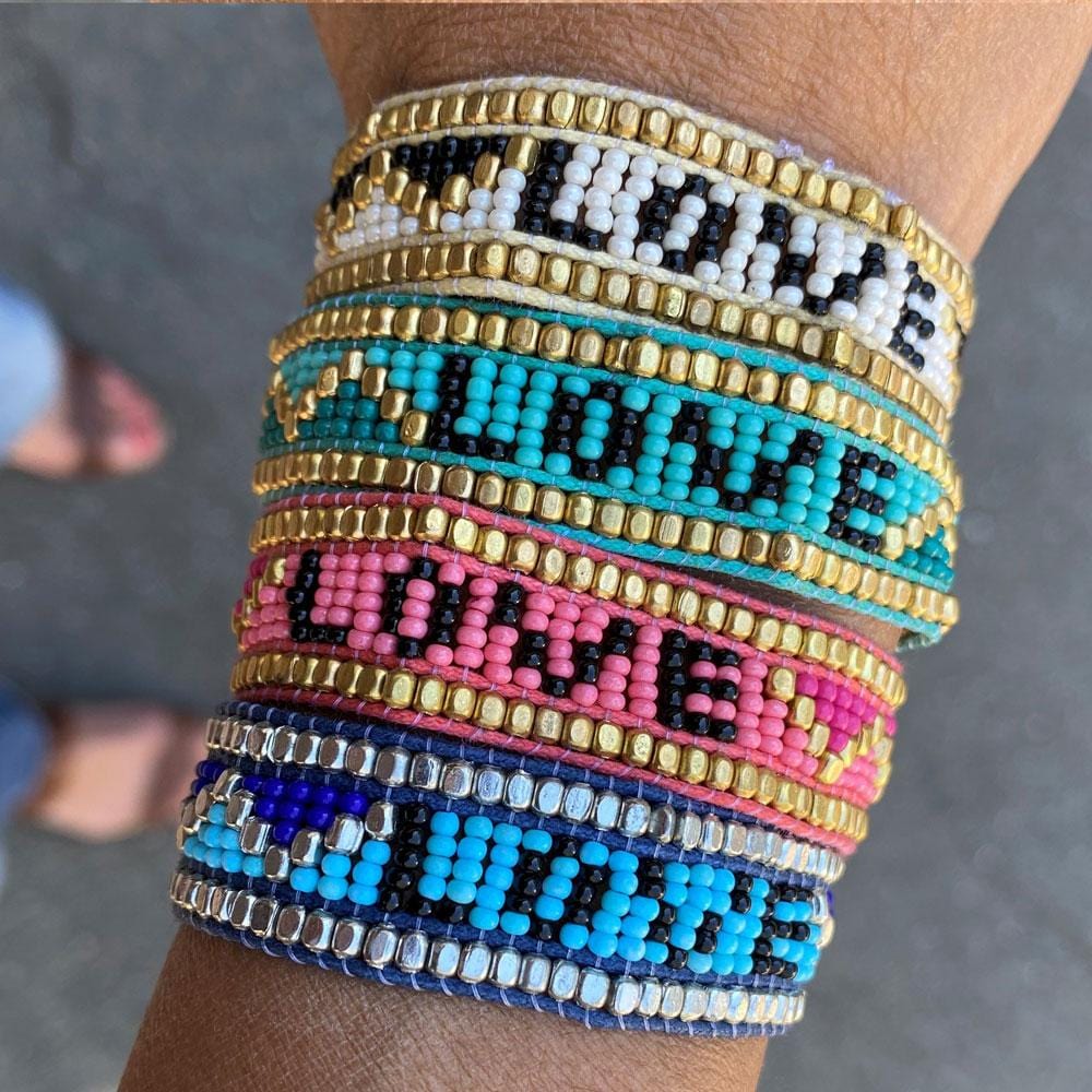 Taj LOVE Bracelet - Pink & Black