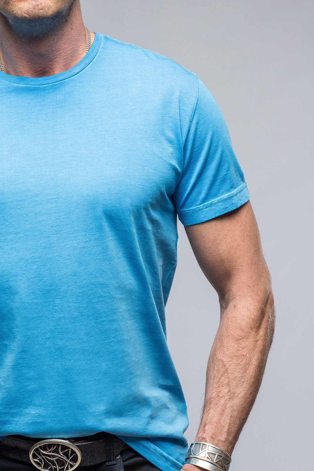 Pismo Cotton Tee In Blue Lagoon
