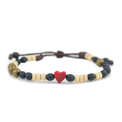Tagua Heart Necklace & Bracelet Set