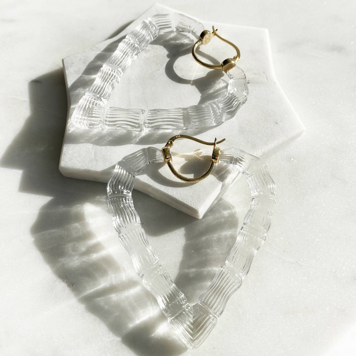 Bamboo Heart Earrings