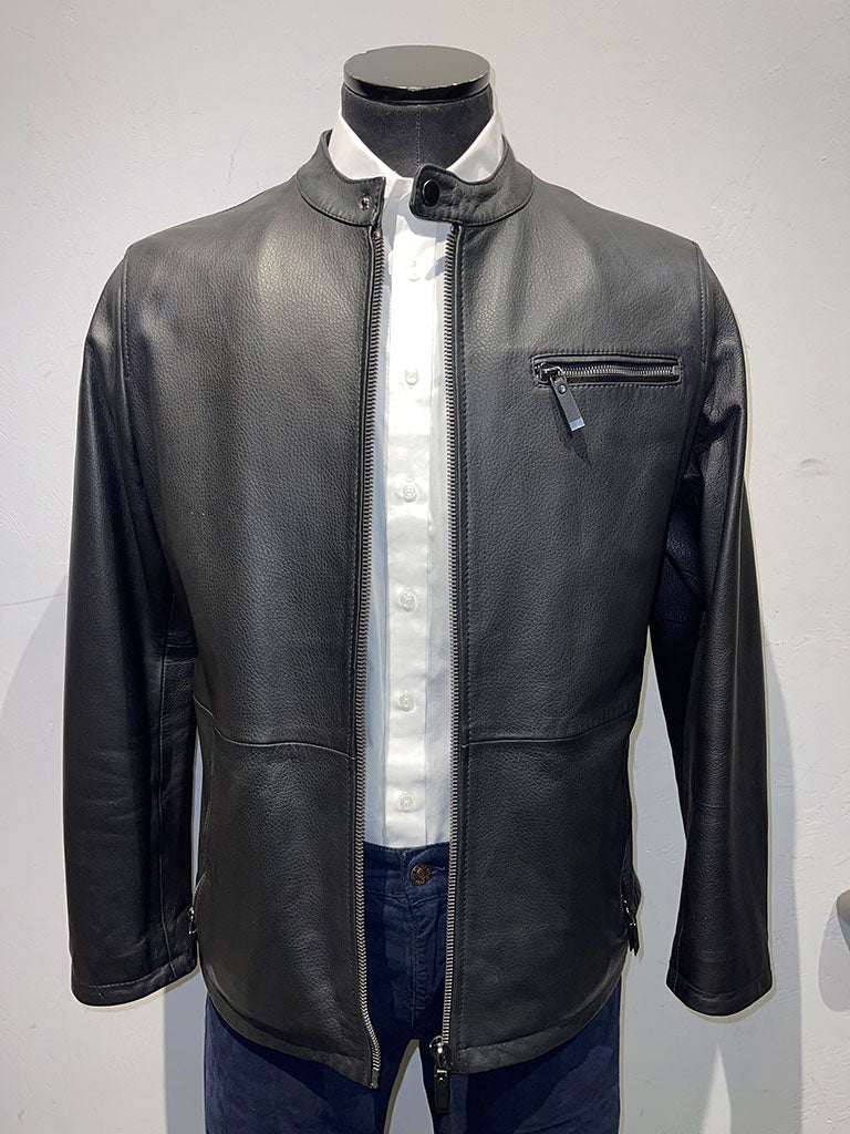Carl Gross Black Napa Leather Coat