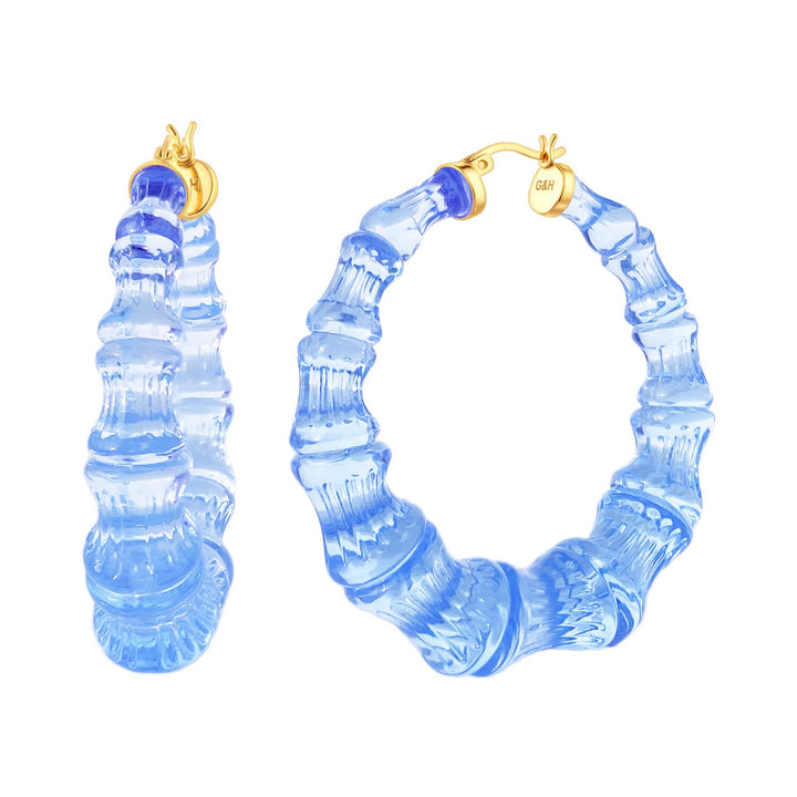 Blue Bamboo Hoops